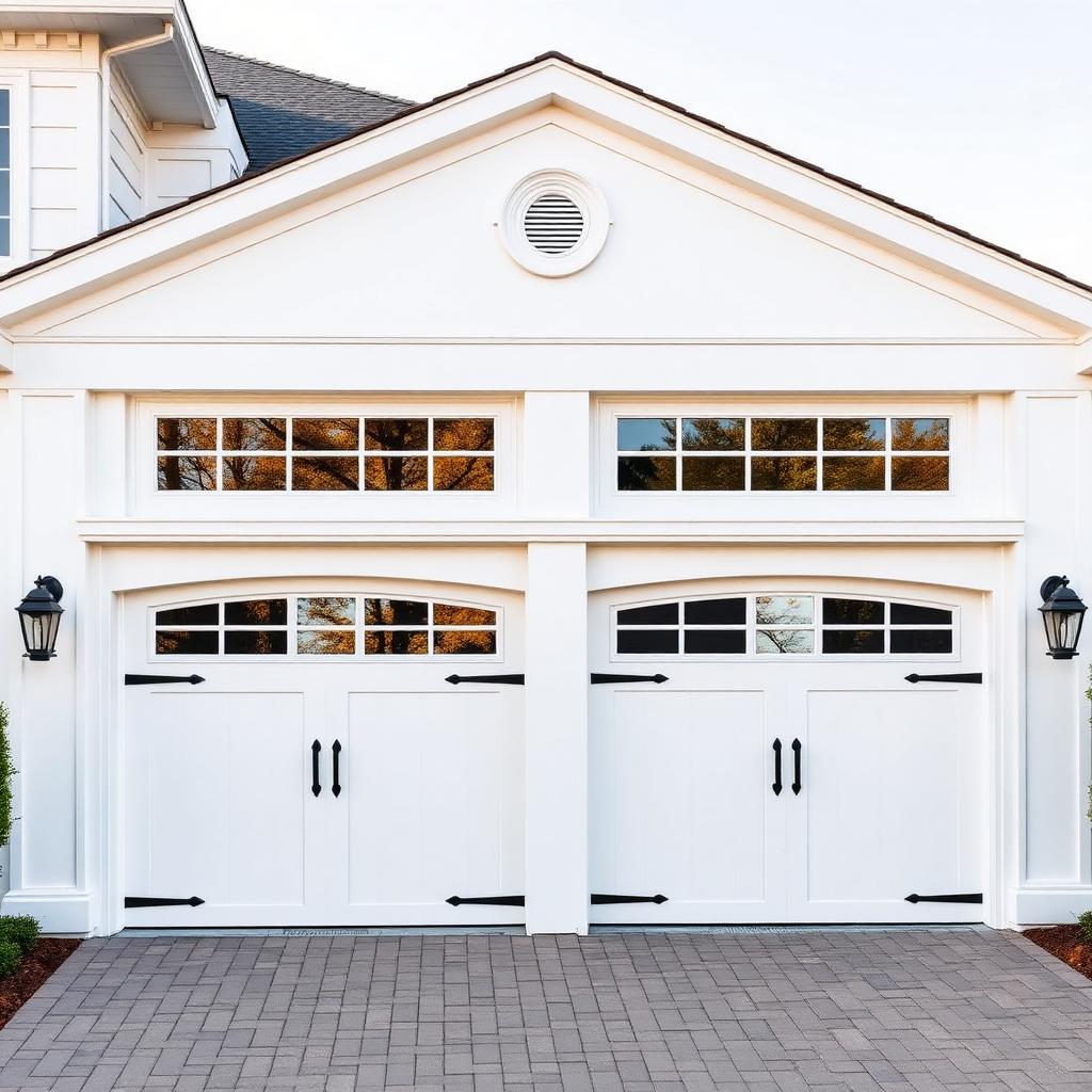 Beautiful carriage-style garage doors installed by our team